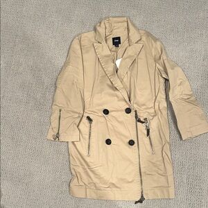 GAP Women's Beige Trench Coat with Zipper Details